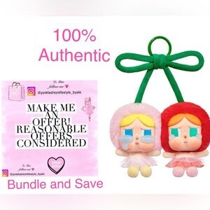 Pop Mart CRYBABY Crying For Love Series Vinyl Plush Hanging Card - Cherry